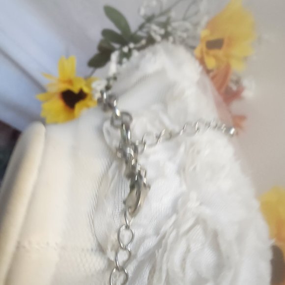 Fashion Silver Chain Necklace, Black and White, One size - Picture 8 of 13